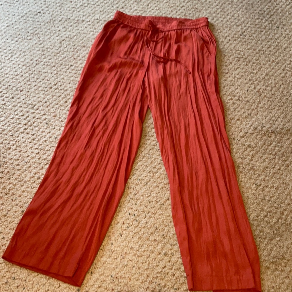 Loft Rust colored drawstring pants